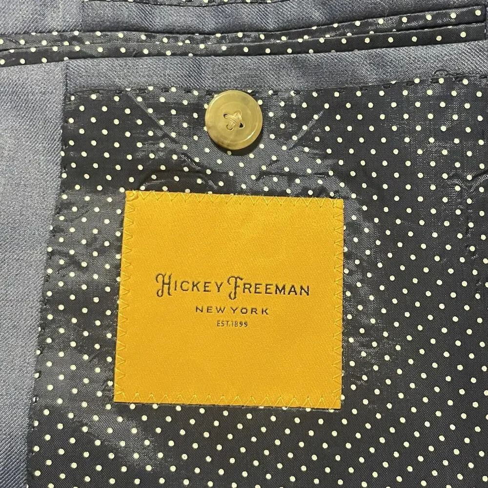 Hickey Freeman Suit Mens Sz 54 R Blue 2pc USA Loro Piana Tasmanian Pants 46 MINT